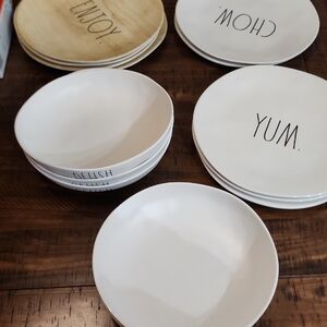 RAE DUNN BOWLS AND PLATES -